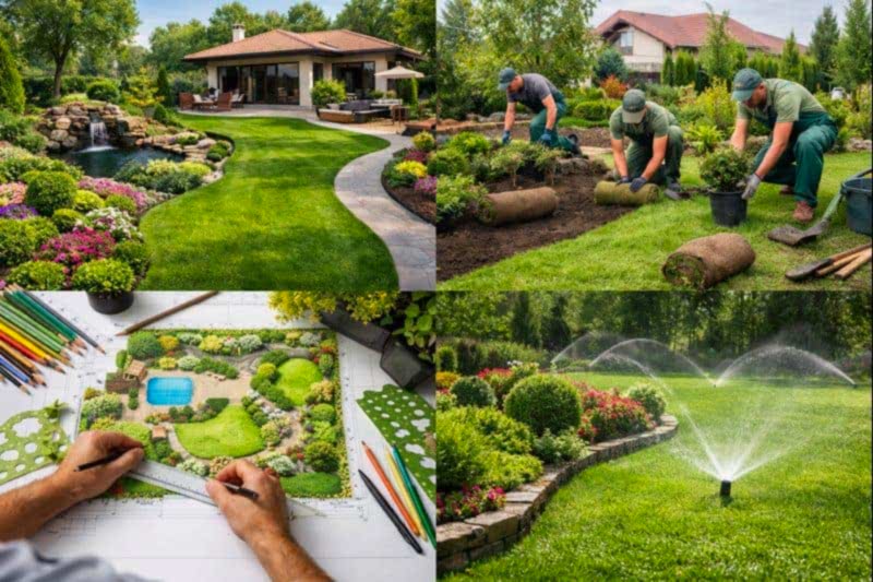 Çatalca’da villa bahçesi için profesyonel peyzaj uygulaması ve bahçe düzenleme çalışması