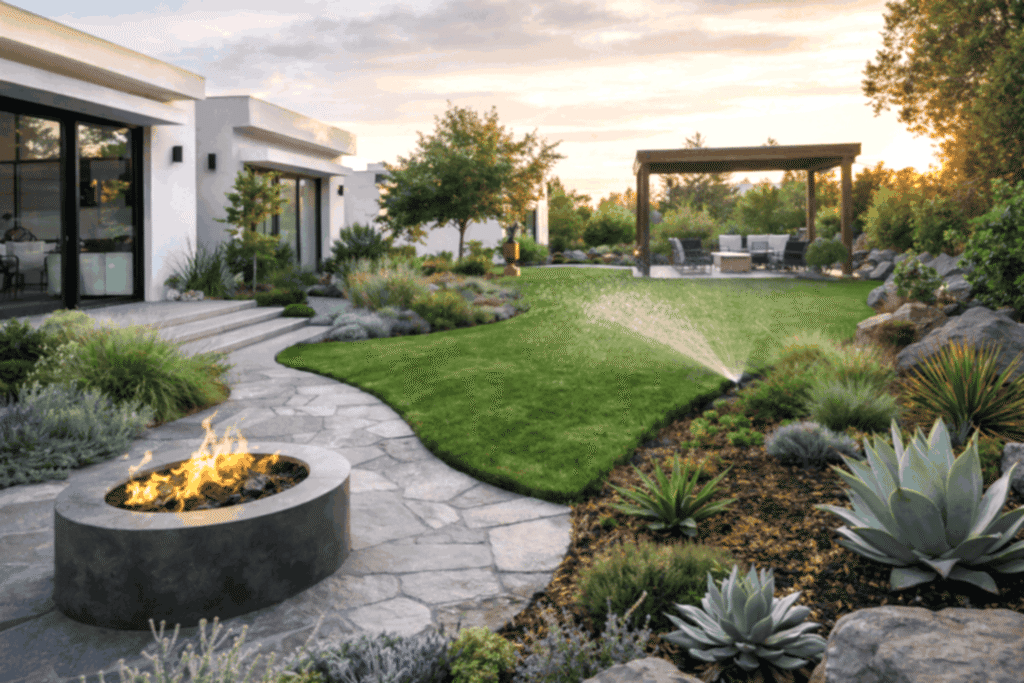 Beylikdüzü hazır rulo çim serimi yapılan düzgün zemin yüzeyi